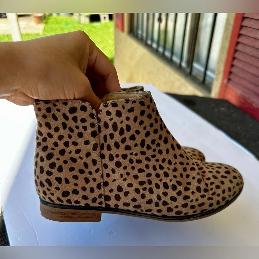 Cat & Jack Leopard Spot Animal Print Ankle Booties